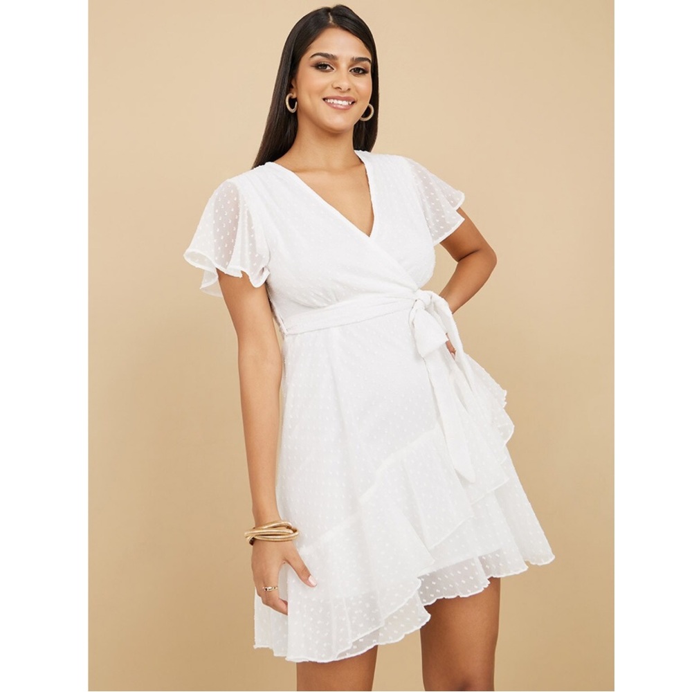 White Swiss Dot Dress